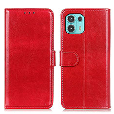 Coque Portefeuille Livre Cuir Etui Clapet M07L pour Motorola Moto Edge 20 Lite 5G Rouge