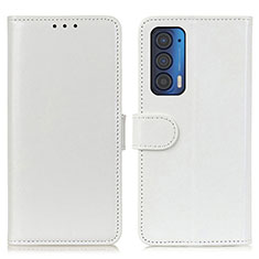 Coque Portefeuille Livre Cuir Etui Clapet M07L pour Motorola Moto Edge (2021) 5G Blanc