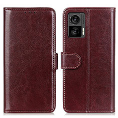 Coque Portefeuille Livre Cuir Etui Clapet M07L pour Motorola Moto Edge 30 Lite 5G Marron