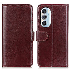 Coque Portefeuille Livre Cuir Etui Clapet M07L pour Motorola Moto Edge 30 Pro 5G Marron