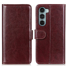 Coque Portefeuille Livre Cuir Etui Clapet M07L pour Motorola Moto Edge S30 5G Marron