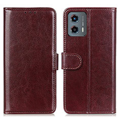 Coque Portefeuille Livre Cuir Etui Clapet M07L pour Motorola Moto G 5G (2023) Marron