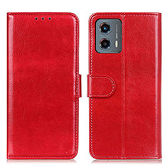 Coque Portefeuille Livre Cuir Etui Clapet M07L pour Motorola Moto G 5G (2023) Rouge