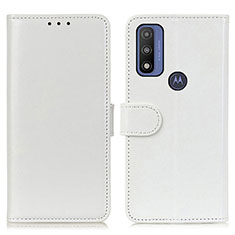 Coque Portefeuille Livre Cuir Etui Clapet M07L pour Motorola Moto G Pure Blanc