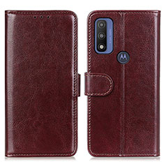 Coque Portefeuille Livre Cuir Etui Clapet M07L pour Motorola Moto G Pure Marron