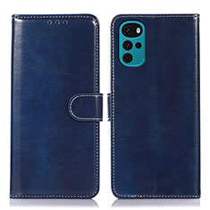 Coque Portefeuille Livre Cuir Etui Clapet M07L pour Motorola Moto G22 Bleu