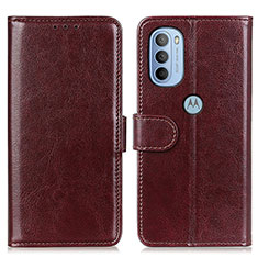 Coque Portefeuille Livre Cuir Etui Clapet M07L pour Motorola Moto G41 Marron