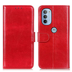 Coque Portefeuille Livre Cuir Etui Clapet M07L pour Motorola Moto G41 Rouge