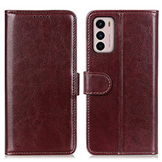 Coque Portefeuille Livre Cuir Etui Clapet M07L pour Motorola Moto G42 Marron