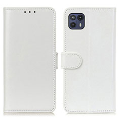 Coque Portefeuille Livre Cuir Etui Clapet M07L pour Motorola Moto G50 5G Blanc