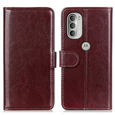 Coque Portefeuille Livre Cuir Etui Clapet M07L pour Motorola Moto G51 5G Marron