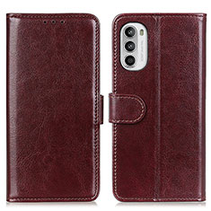 Coque Portefeuille Livre Cuir Etui Clapet M07L pour Motorola MOTO G52 Marron