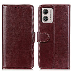 Coque Portefeuille Livre Cuir Etui Clapet M07L pour Motorola Moto G53y 5G Marron