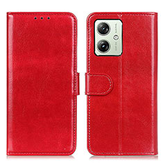 Coque Portefeuille Livre Cuir Etui Clapet M07L pour Motorola Moto G54 5G Rouge