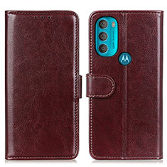 Coque Portefeuille Livre Cuir Etui Clapet M07L pour Motorola Moto G71 5G Marron