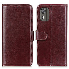 Coque Portefeuille Livre Cuir Etui Clapet M07L pour Nokia C02 Marron