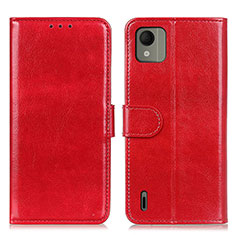 Coque Portefeuille Livre Cuir Etui Clapet M07L pour Nokia C110 Rouge