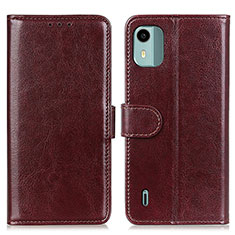 Coque Portefeuille Livre Cuir Etui Clapet M07L pour Nokia C12 Marron