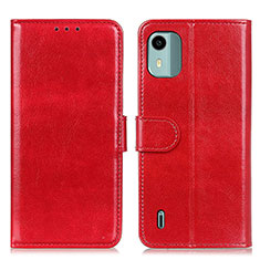 Coque Portefeuille Livre Cuir Etui Clapet M07L pour Nokia C12 Plus Rouge