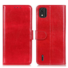 Coque Portefeuille Livre Cuir Etui Clapet M07L pour Nokia C2 2nd Edition Rouge