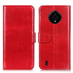 Coque Portefeuille Livre Cuir Etui Clapet M07L pour Nokia C200 Rouge