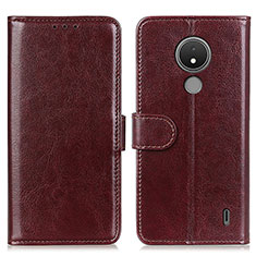 Coque Portefeuille Livre Cuir Etui Clapet M07L pour Nokia C21 Marron