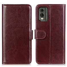 Coque Portefeuille Livre Cuir Etui Clapet M07L pour Nokia C210 Marron