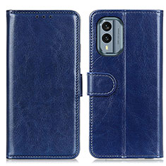 Coque Portefeuille Livre Cuir Etui Clapet M07L pour Nokia X30 5G Bleu