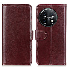 Coque Portefeuille Livre Cuir Etui Clapet M07L pour OnePlus 11 5G Marron