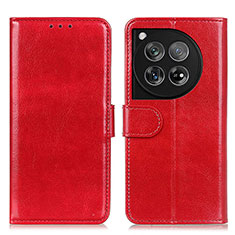 Coque Portefeuille Livre Cuir Etui Clapet M07L pour OnePlus 12R 5G Rouge