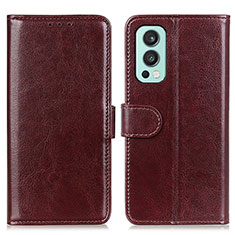 Coque Portefeuille Livre Cuir Etui Clapet M07L pour OnePlus Nord 2 5G Marron