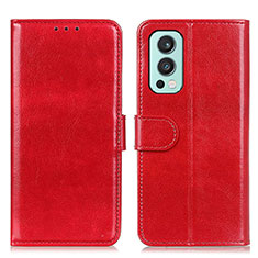 Coque Portefeuille Livre Cuir Etui Clapet M07L pour OnePlus Nord 2 5G Rouge