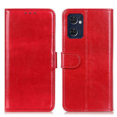 Coque Portefeuille Livre Cuir Etui Clapet M07L pour OnePlus Nord CE 2 5G Rouge