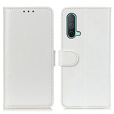 Coque Portefeuille Livre Cuir Etui Clapet M07L pour OnePlus Nord CE 5G Blanc