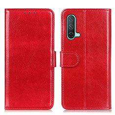 Coque Portefeuille Livre Cuir Etui Clapet M07L pour OnePlus Nord CE 5G Rouge