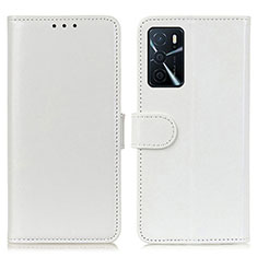 Coque Portefeuille Livre Cuir Etui Clapet M07L pour Oppo A16s Blanc