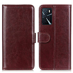 Coque Portefeuille Livre Cuir Etui Clapet M07L pour Oppo A16s Marron