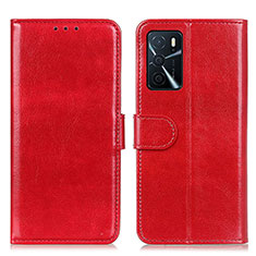 Coque Portefeuille Livre Cuir Etui Clapet M07L pour Oppo A16s Rouge