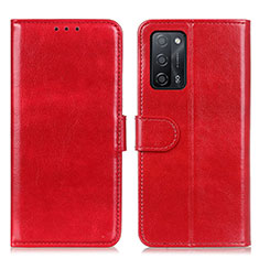 Coque Portefeuille Livre Cuir Etui Clapet M07L pour Oppo A53s 5G Rouge