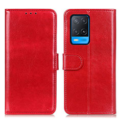 Coque Portefeuille Livre Cuir Etui Clapet M07L pour Oppo A54 4G Rouge