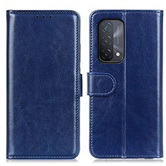 Coque Portefeuille Livre Cuir Etui Clapet M07L pour Oppo A54 5G Bleu