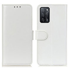 Coque Portefeuille Livre Cuir Etui Clapet M07L pour Oppo A55 5G Blanc