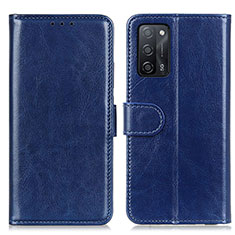 Coque Portefeuille Livre Cuir Etui Clapet M07L pour Oppo A55 5G Bleu