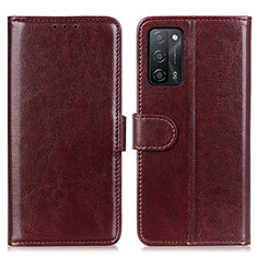 Coque Portefeuille Livre Cuir Etui Clapet M07L pour Oppo A55 5G Marron