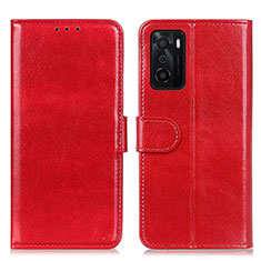 Coque Portefeuille Livre Cuir Etui Clapet M07L pour Oppo A55S 5G Rouge