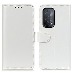 Coque Portefeuille Livre Cuir Etui Clapet M07L pour Oppo A74 5G Blanc