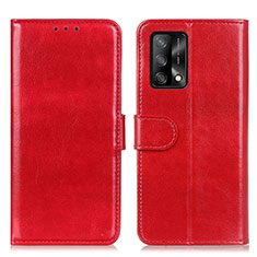 Coque Portefeuille Livre Cuir Etui Clapet M07L pour Oppo F19 Rouge