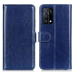 Coque Portefeuille Livre Cuir Etui Clapet M07L pour Oppo K9 5G Bleu