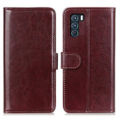 Coque Portefeuille Livre Cuir Etui Clapet M07L pour Oppo K9 Pro 5G Marron