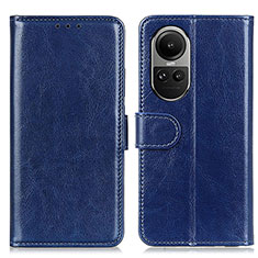 Coque Portefeuille Livre Cuir Etui Clapet M07L pour Oppo Reno10 5G Bleu